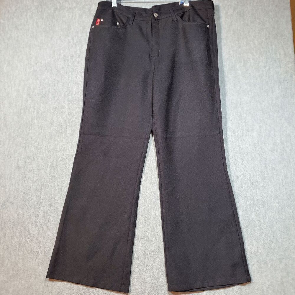 C’EST TOI Pants Womens 2XL Black Bootcut USA Premium Flat Front Comfort Preppy